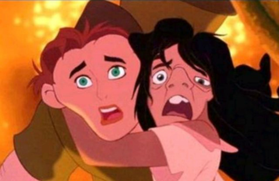 Cuasimodo y Esmeralda |: Disney's House of Horrors o cómo se verían los personajes de Disney si usaran Face Swap | Zest Radar: