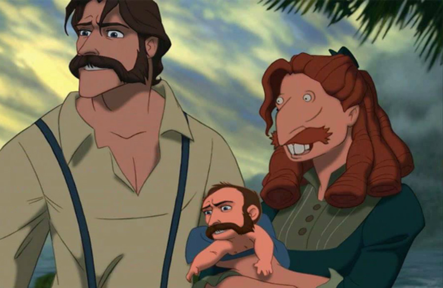 La familia Tarzán | Disney's House of Horrors o cómo se verían los personajes de Disney si usaran Face Swap | Zest Radar: