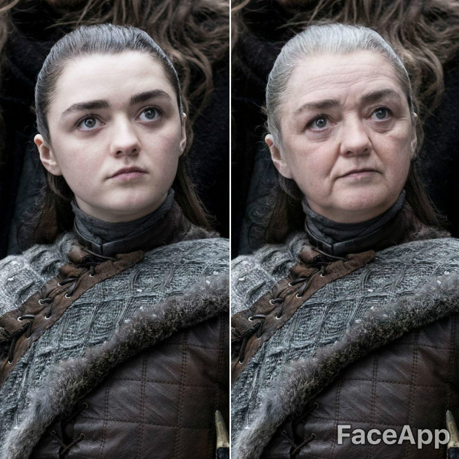 Arya Stark |: Se acepta FaceApp Old Face Challenge | Zest Radar: