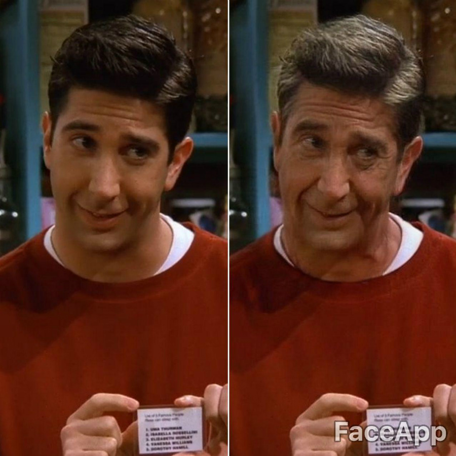 Ross Geller |: Se acepta FaceApp Old Face Challenge | Zest Radar: