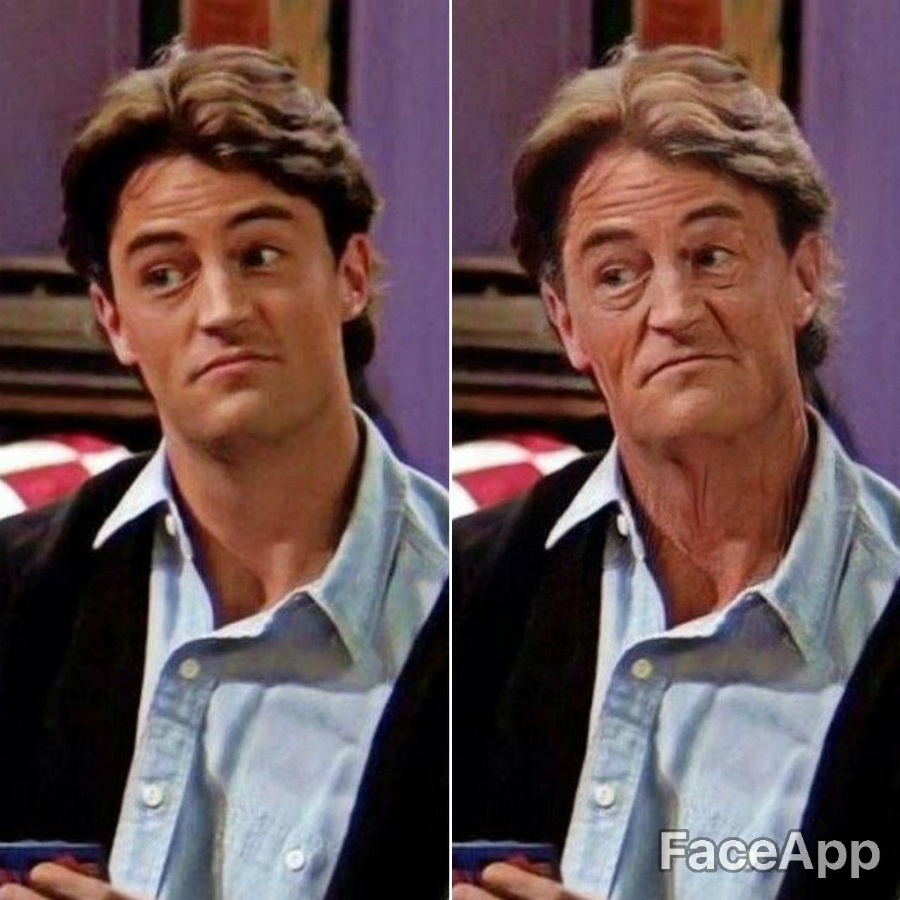 Chandler Bing |: Se acepta FaceApp Old Face Challenge | Zest Radar: