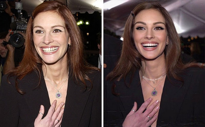 Julia Roberts |: Goddess.Women retoca a las celebrities y las hace parecer influencers Zestradar