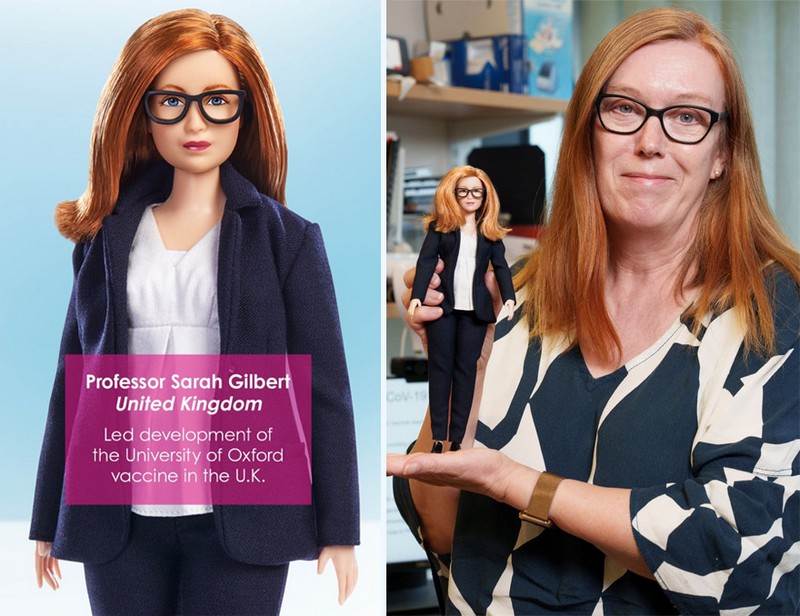 Profesora Sarah Gilbert (Gran Bretaña) |: Mattel crea muñecas Barbie para honrar a los trabajadores de primera línea de Covid-19 | Zestradar