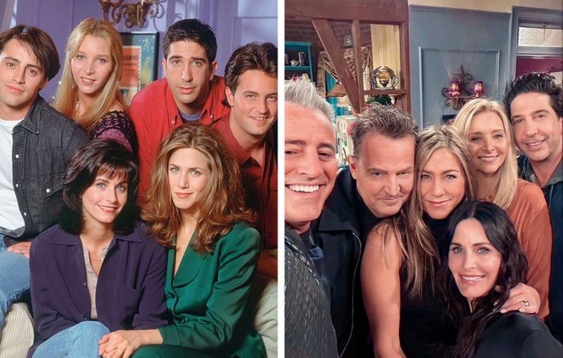 Amigos | Fotos de nuestros personajes favoritos de antes y ahora para hacerte sentir viejo Zestradar