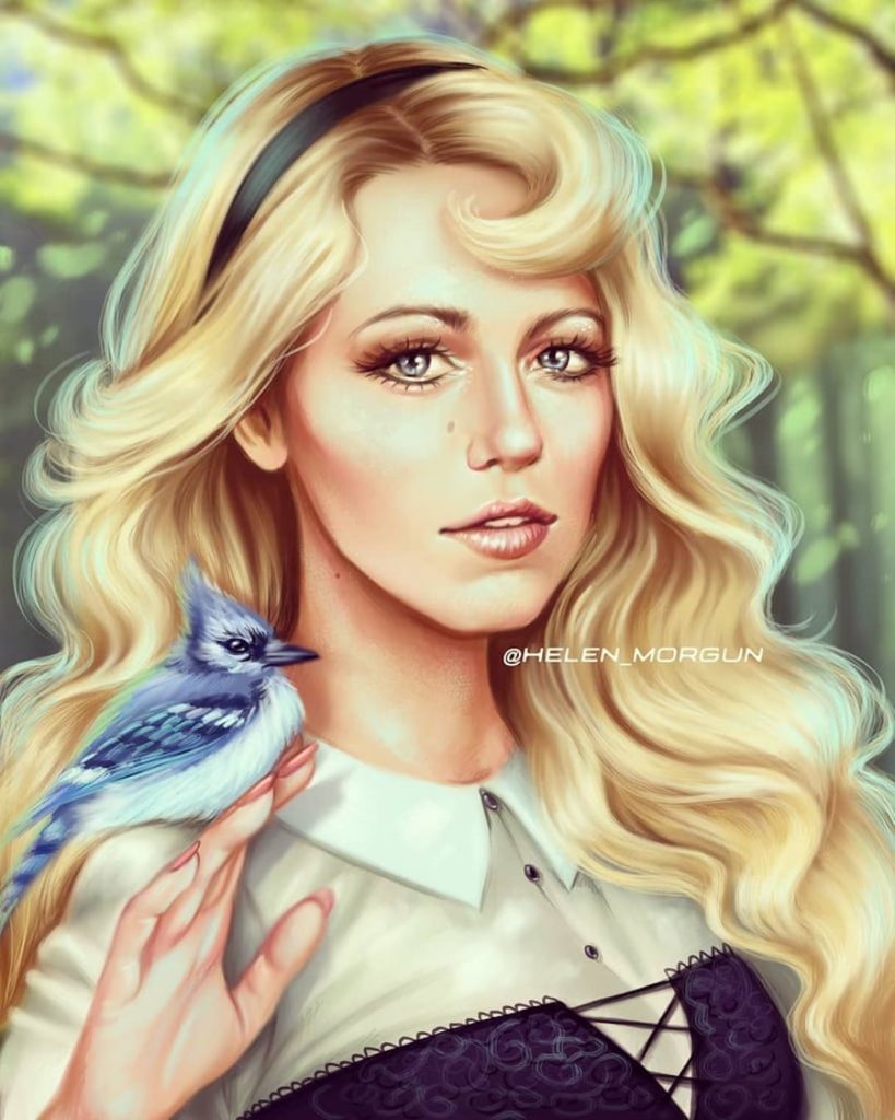 La Bella Durmiente - Blake Lively |: Artista ucraniano reinventa a tus celebridades favoritas como princesas de Disney | Zestradar