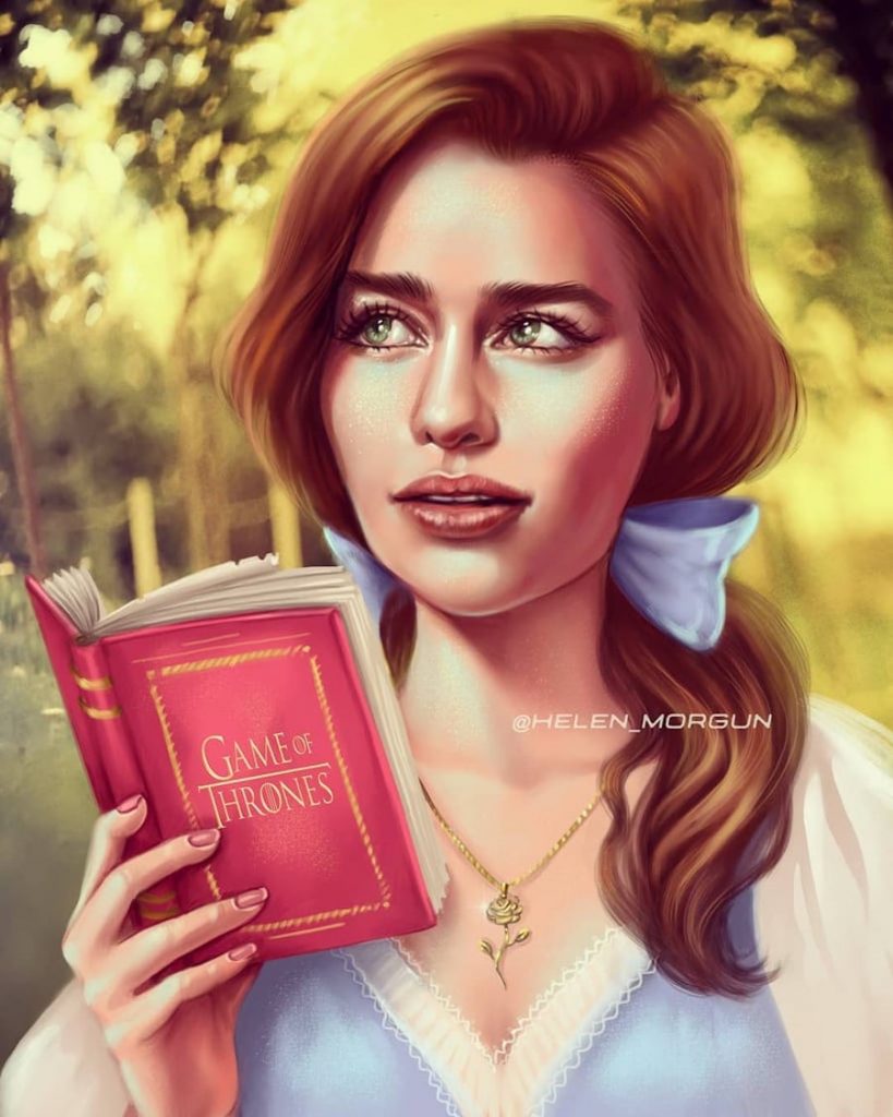 Bella - Emilia Clarke |: Artista ucraniano reinventa a tus celebridades favoritas como princesas de Disney | Zestradar