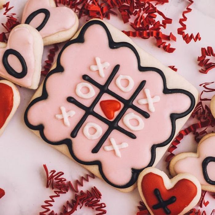 Tic-Tac-Amor |: 12 lindas ideas de galletas para el día de San Valentín | Zestradar