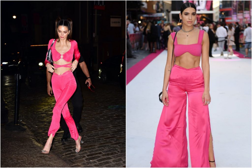 Conjunto rosa |: ¿Qué estilo prefieres? Kendall Jenner contra Dua Lipa |: Zestradar