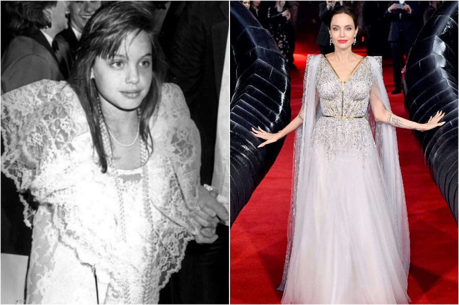 Angelina Jolie |: ¿Cómo lucían las estrellas en su primera alfombra roja? Zestradar