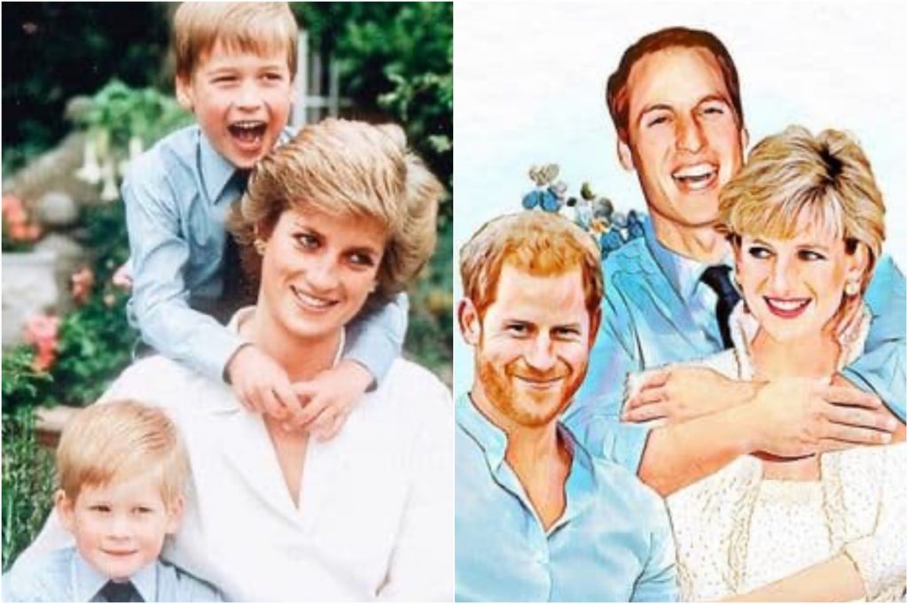 #4 | Ilustraciones irreales de la familia real con la princesa Diana | Zestradar