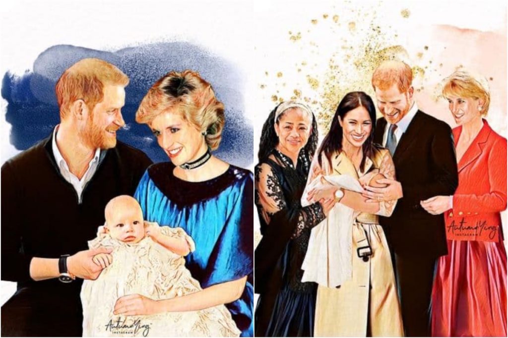 #5 Ilustraciones irreales de la familia real con la princesa Diana | Zestradar