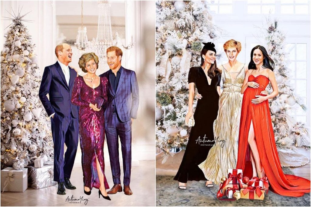 #1 Ilustraciones irreales de la familia real con la princesa Diana | Zestradar
