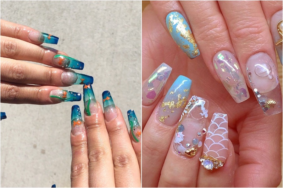 Arte de uñas de acuario |: Las tendencias de arte de uñas más locas | Zestradar