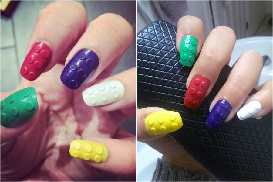 Arte de uñas Lego |: Las tendencias de arte de uñas más locas | Zestradar