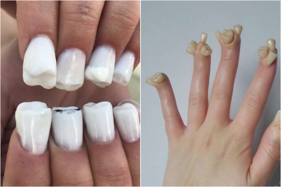 Arte de uñas de dientes |: Las tendencias de arte de uñas más locas | Zestradar