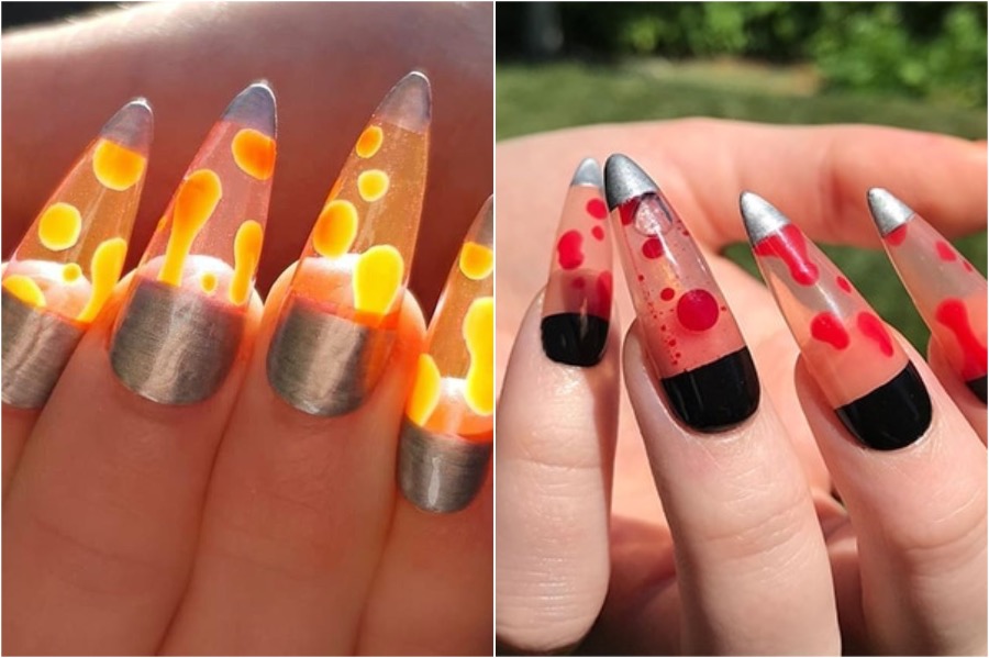 Arte de uñas con lámpara de lava |: Las tendencias de arte de uñas más locas | Zestradar
