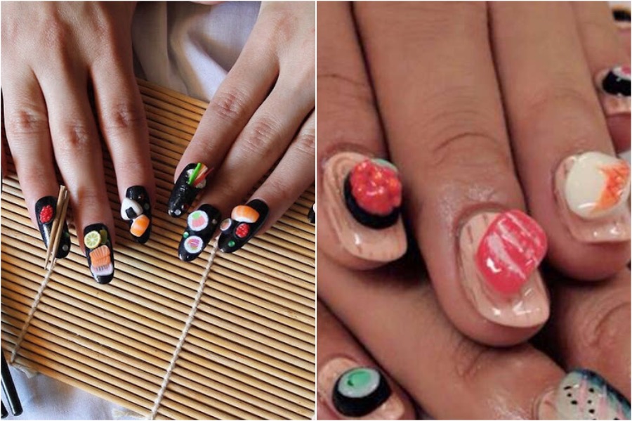 Arte de uñas de sushi |: Las tendencias de arte de uñas más locas | Zestradar