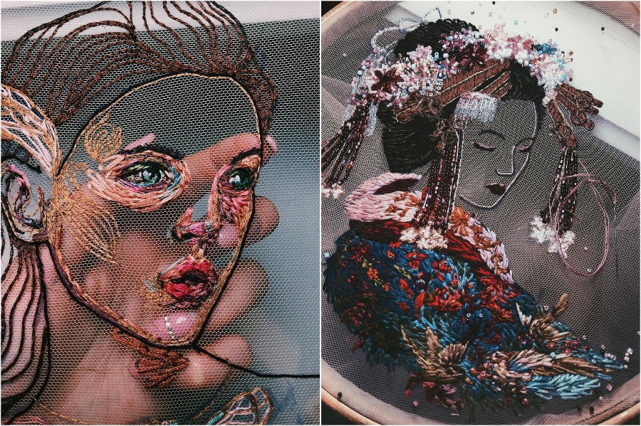 #6 | Lujoso bordado en velo por artista ruso Zestradar