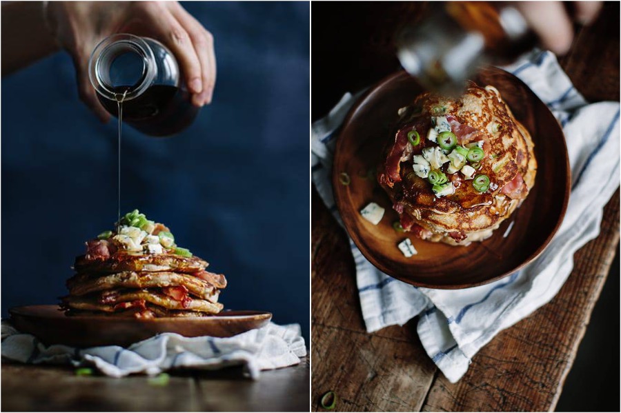 Tortitas De Trigo Sarraceno Con Queso Azul, Tocino Y Sirope De Arce | 10 mejores ideas rápidas y fáciles para el desayuno y la cena | Zestradar