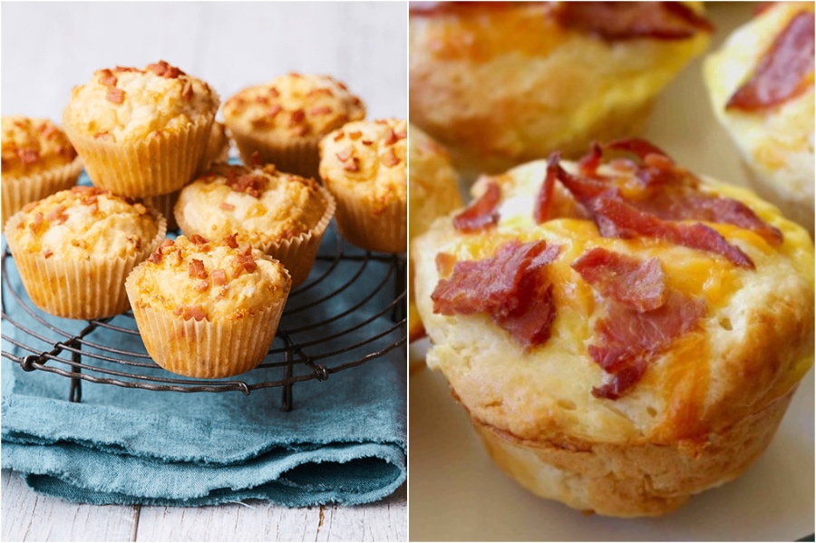 Muffins De Tarta De Queso Y Tocino | 12 formas sorprendentes de añadir más tocino a tu vida | Zestradar