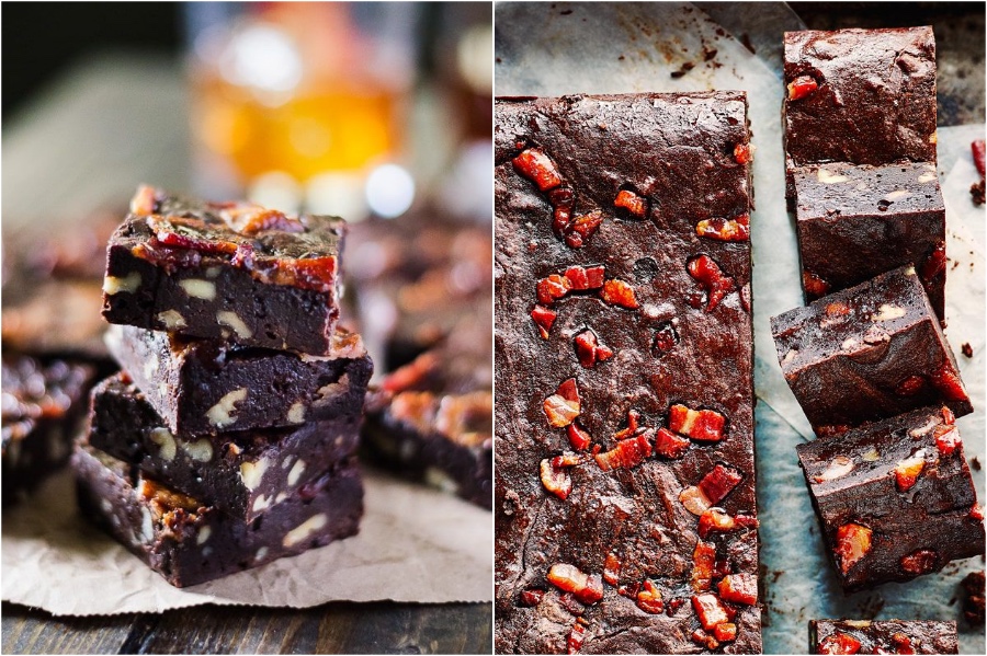 Brownies de chocolate con tocino y arce | 12 formas sorprendentes de añadir más tocino a tu vida | Zestradar