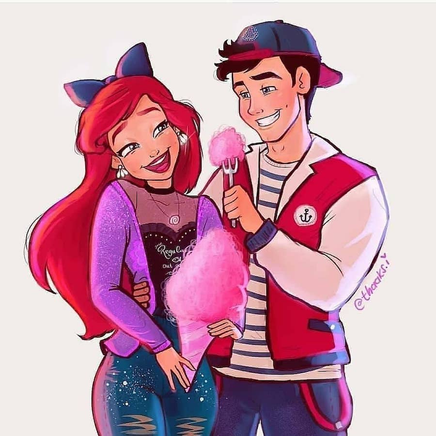 La Sirenita | 6 relaciones de Disney bellamente reinterpretadas | Zestradar