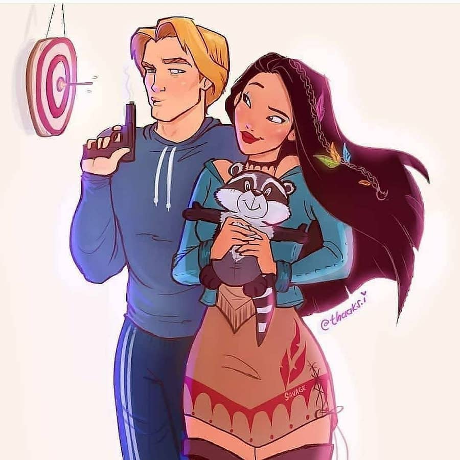 Pocahontas |: 6 relaciones de Disney bellamente reinterpretadas | Zestradar