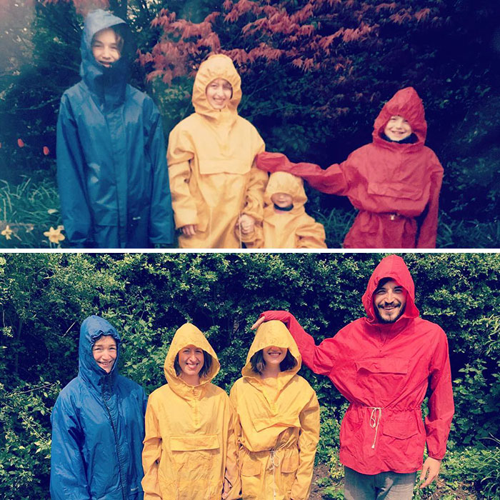 #13 20 divertidas fotografías familiares de la infancia recreadas Zestradar