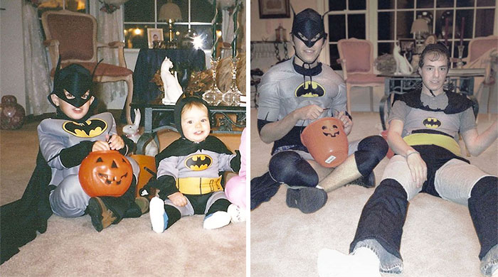 #10 | 20 divertidas fotografías familiares de la infancia recreadas Zestradar