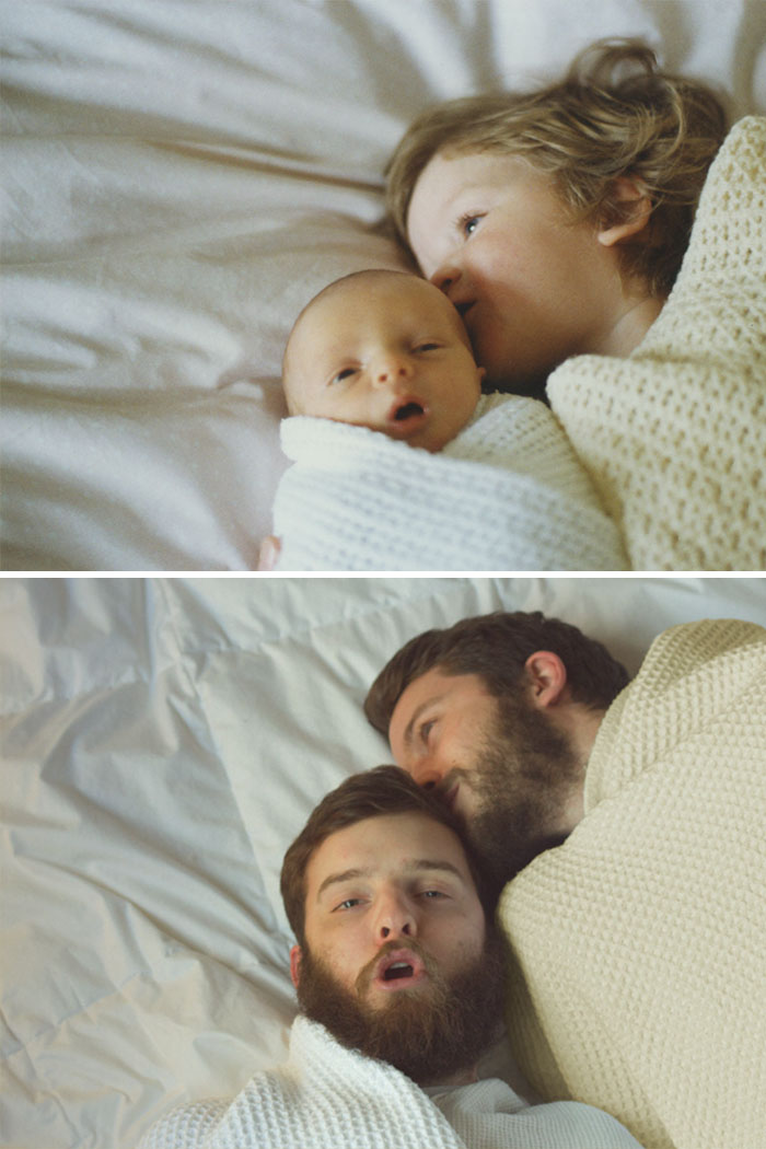 #1 20 divertidas fotografías familiares de la infancia recreadas Zestradar